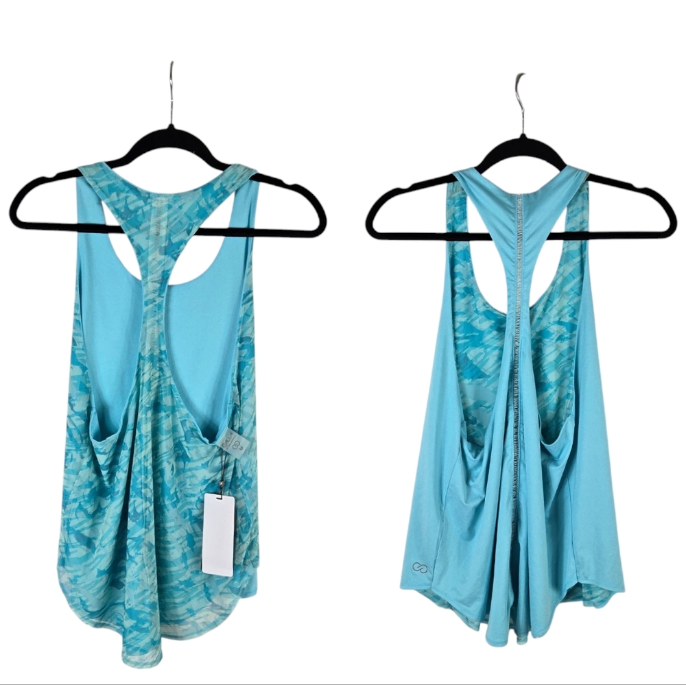 Calia Blue Mesh Reversible Racerback Top - Picture 2 of 14
